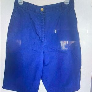 High Waist Blue Women's Shorts